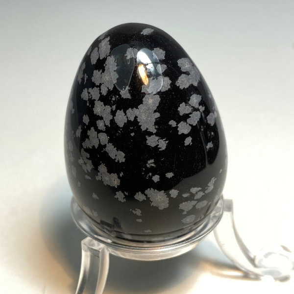 Schneeflocken Obsidian Ei
