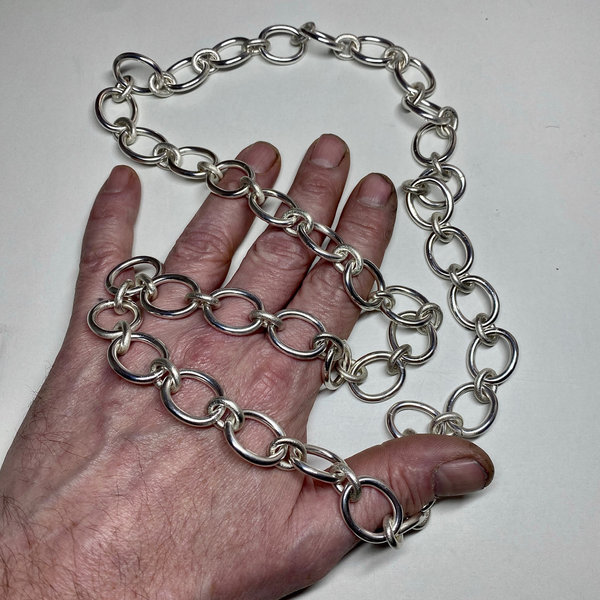 Handgefertigte Silberkette